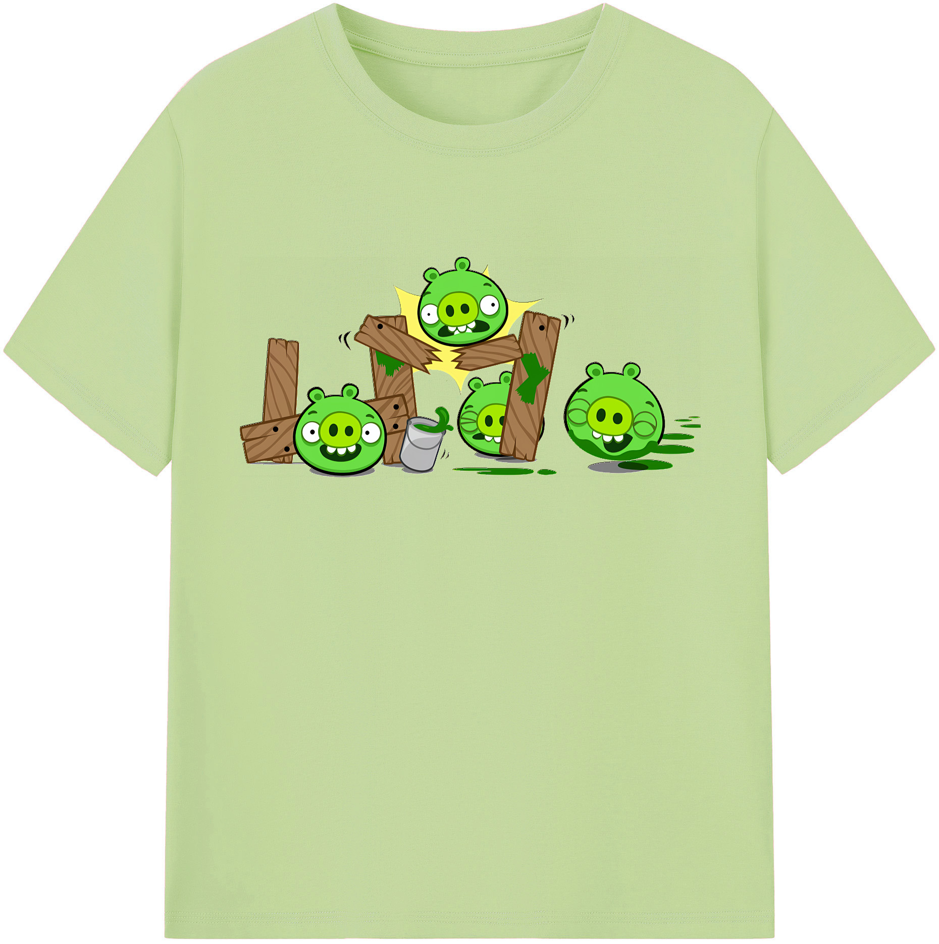 （画像用） Angry Birds アングリーバード 綿100％半袖Tシャツ（フロントプリント）